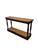 Antique Console Table in Black Lacquered Fir Wood with Turned Legs, 1890s For Sale - Image 5 of 6