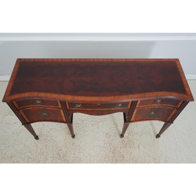 Craftique Mahogany Inlaid Bowfront Sideboard For Sale - Image 10 of 18