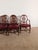 Red Antique 1930s/40s Set 8 Batesville Mahogany Pinwheel Shield Back Dining Chairs Only For Sale - Image 8 of 12