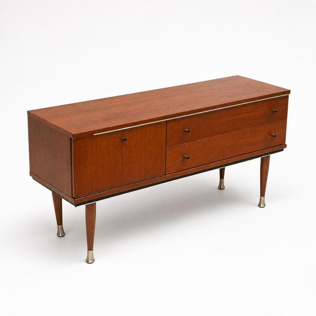 Vintage Low Teak Sideboard, 1960s For Sale - Image 9 of 9