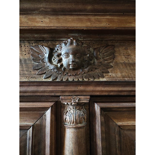 18th Century French Provincial Walnut Buffet À Deux Corps, Renaissance Style, Circa 1760 For Sale - Image 12 of 18