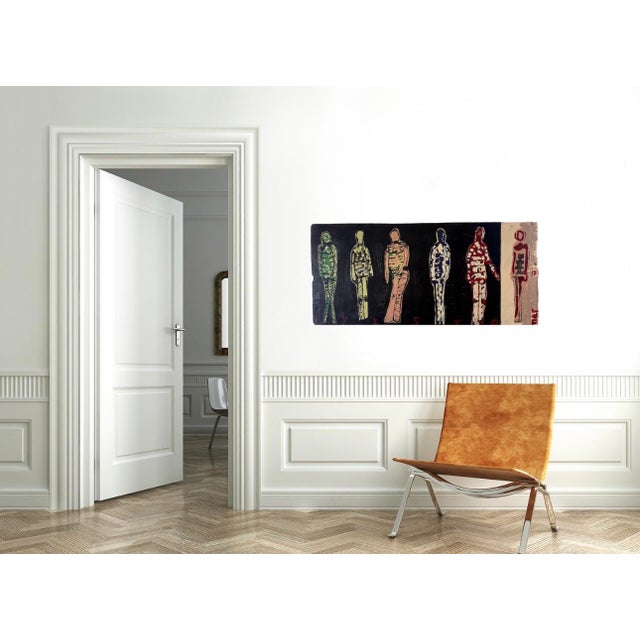 California self taught artist (American b.1969) Christopher (Cyrstofer) Shoemaker painted this multi-colored abstract work...