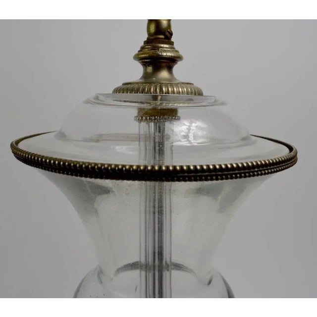 Classical Urn Form Glass Table Lamp After Baccarat For Sale In New York - Image 6 of 13