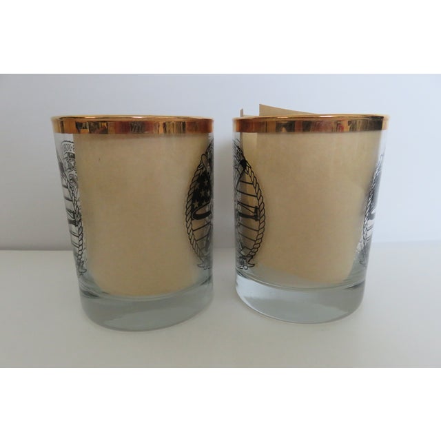 Vintage Naval Uss Norfolk (Ssn-714) Cocktail Whiskey Glass - a Pair For Sale - Image 4 of 10
