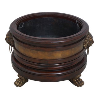 Ralph Lauren Regency Style Planter W. Brass Mounts For Sale