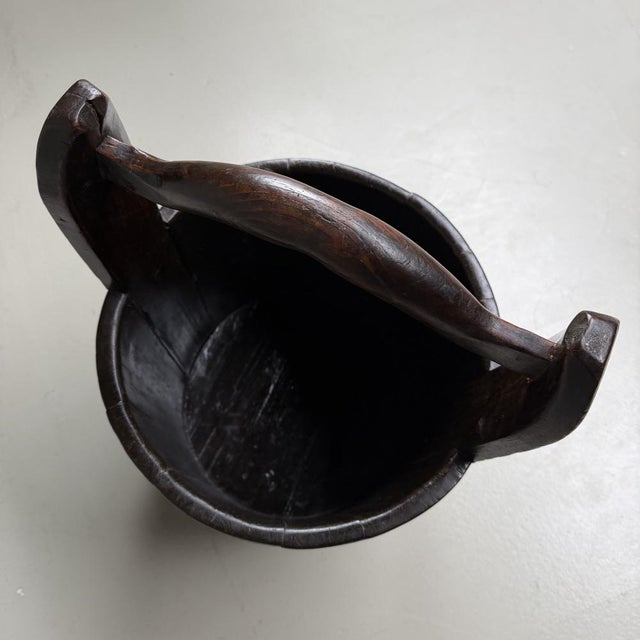 Large Traditional Japanese Bucket with Handle Teoke, 1900s For Sale - Image 10 of 15