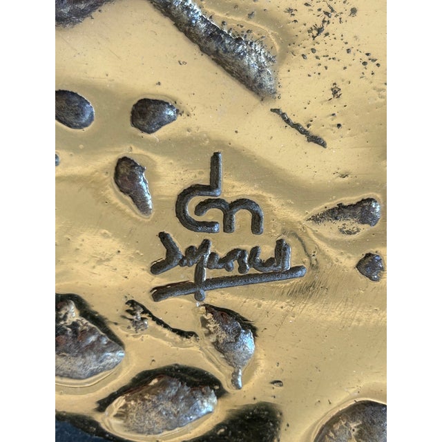 Metal 1980s David Marshall Brutalist Aluminum and Brass Large Handled Tray For Sale - Image 7 of 7