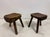 1960s Rustic Brutalist Tripod Stools in Elm, 1960s, Set of 2 For Sale - Image 5 of 17