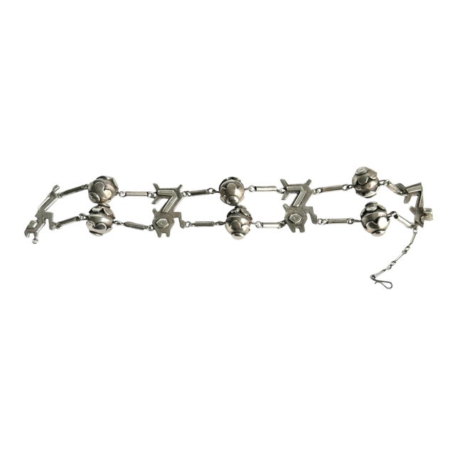 Mid-Century Modern Graziella Laffi Bracelet Peruvian Designer Sterling Silver Vintage MCM Fish Peru For Sale - Image 3 of 12