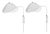 Mid-Century Modern White Anthony Wall Lamps by Serge Mouille, Set of 2 For Sale