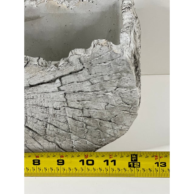 Pair of French Small Faux Bois Planters . For Sale - Image 10 of 12