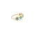 5 Stone Round Cut Emerald Diamond Wedding Band Size 6 For Sale In New York - Image 6 of 11