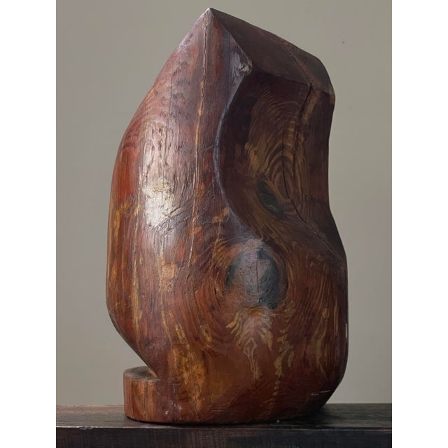 Modern Eva Martino (American, B. 1929) - Monumental Modernist Hand Carved Biomorphic Sculpture, Signed For Sale - Image 3 of 11
