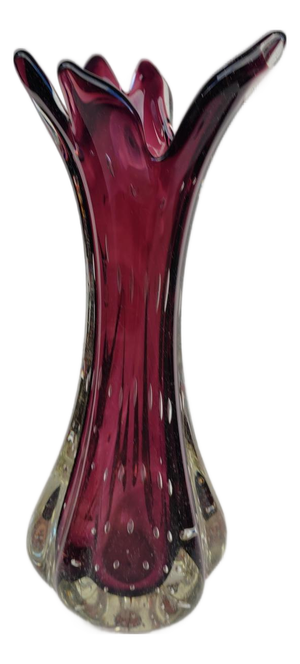 Murano Glass Vase in Amethyst, 1950s