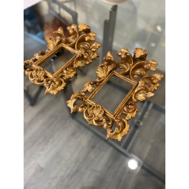 Baroque Gold Leaf-Gilded Carved Wood Frame, 1750 For Sale - Image 4 of 14