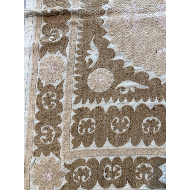Vintage Tashkent Suzani Wall Hanging Decor For Sale - Image 10 of 12