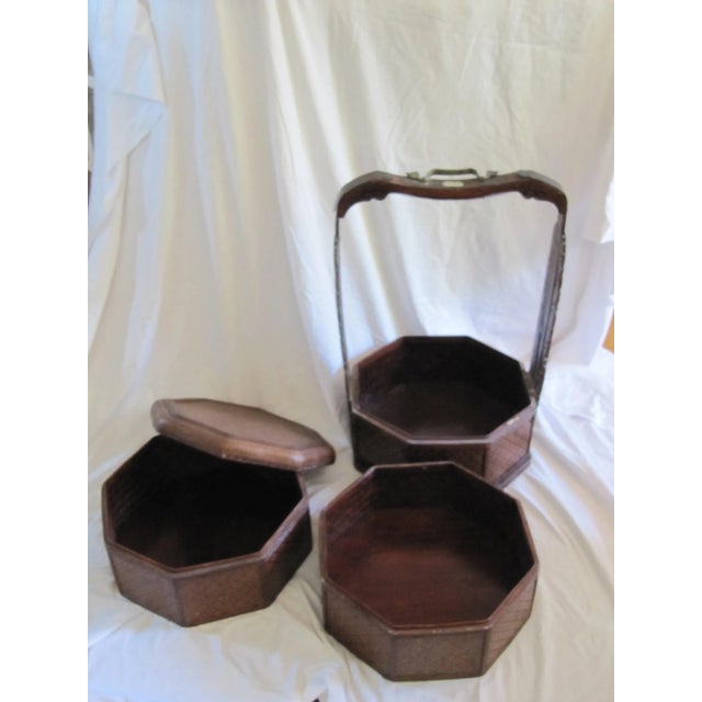 Late 20th Century Chinese Wedding Basket For Sale - Image 5 of 11