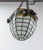 French Art Deco Ceiling Lamp in Lead and Textured Glass, 1930s For Sale - Image 10 of 15