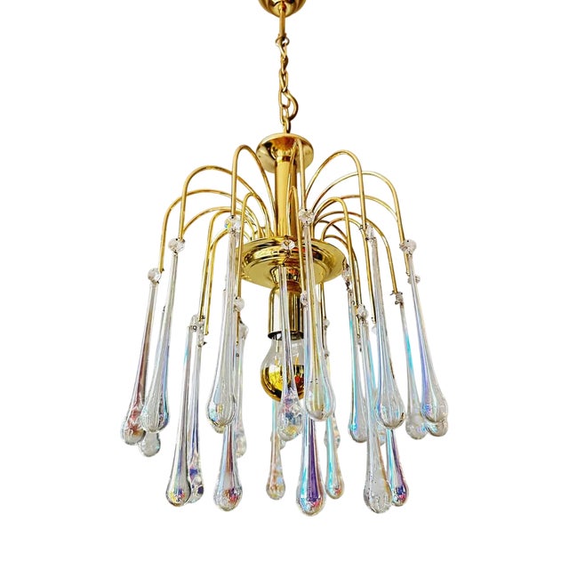 Vintage Teardrop Chandelier, 1970s For Sale