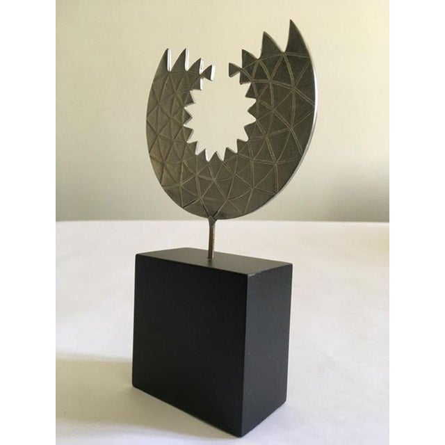 Italian Abstract Pewter Sculpture by Mirella Forlivesi, 1986 For Sale - Image 3 of 18