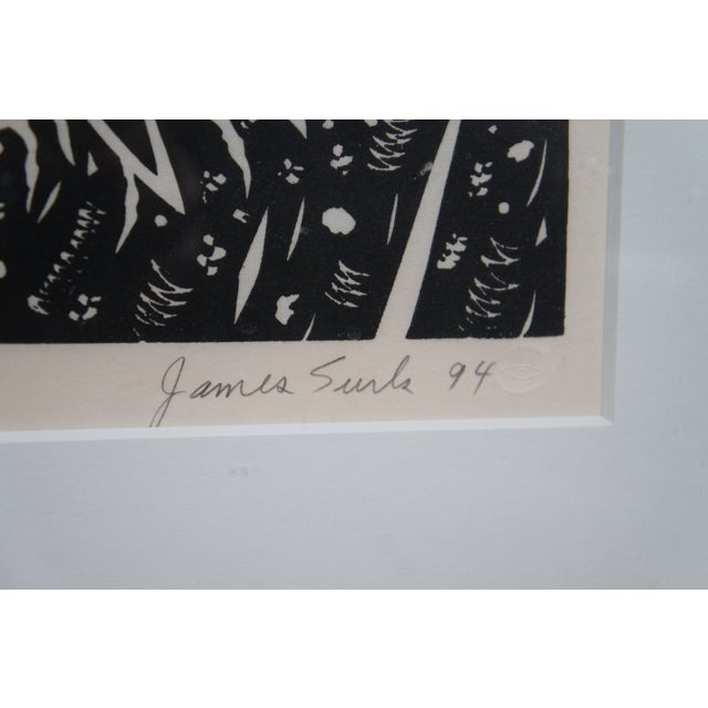 Wood 1990s James Surls 'He He He' Expressionist Linocut Print Printers Proof Modernism 56" For Sale - Image 7 of 15
