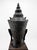 Asian Antique Vintage Bronze Crowned Buddha Head in Thai Ayutthaya Style. Wood Base Sculpture For Sale - Image 3 of 6