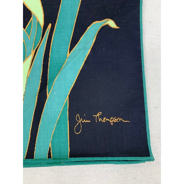 Colorful vintage dinner napkins. Made by Jim Thompson. Hand made. Features a purple Iris flower. Perfect to use as their...