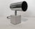 American Modern Neal Small attributed, Koch & Lowy carrara marble and chrome tilt shade table lamp. Late 20th century...