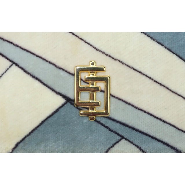 Metal Emilio Pucci Italian Velvet Convertible Clutch Shoulder Strap Handbag, c.1970 For Sale - Image 7 of 15