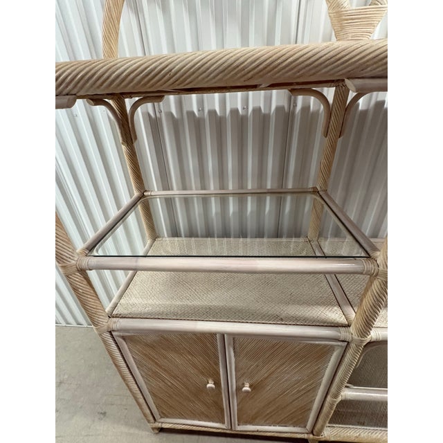 Vintage Rattan Pencil Reed Display Etegere For Sale - Image 12 of 12