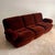 Vintage Three-Seater Sofa in Burgundy Red Velvet, Italy, 1970s For Sale - Image 11 of 11