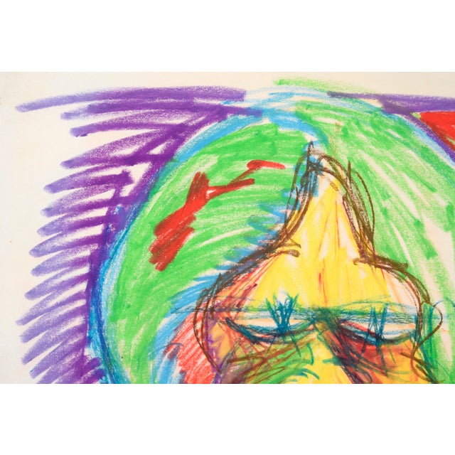 Grandmother With Her Necklace - Portrait in Pastel on Paper by Michael William Eggleston For Sale - Image 4 of 7