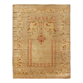 Antique Tabriz Beige and Red Persian Wool Rug For Sale