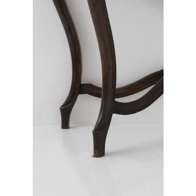 Antique Italian Console Table in Wood and White Marble, 1890, in Very Good conditions. Designed 1890 to 1919