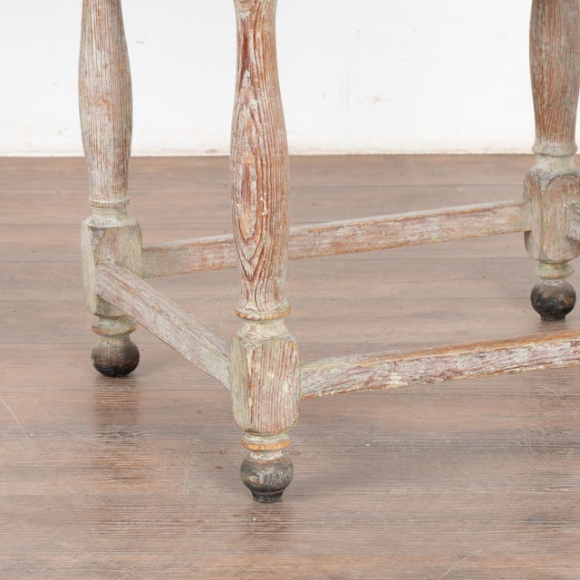 Original White Painted Side Table With Single Drawer, Sweden Circa 1860-80 For Sale - Image 10 of 12