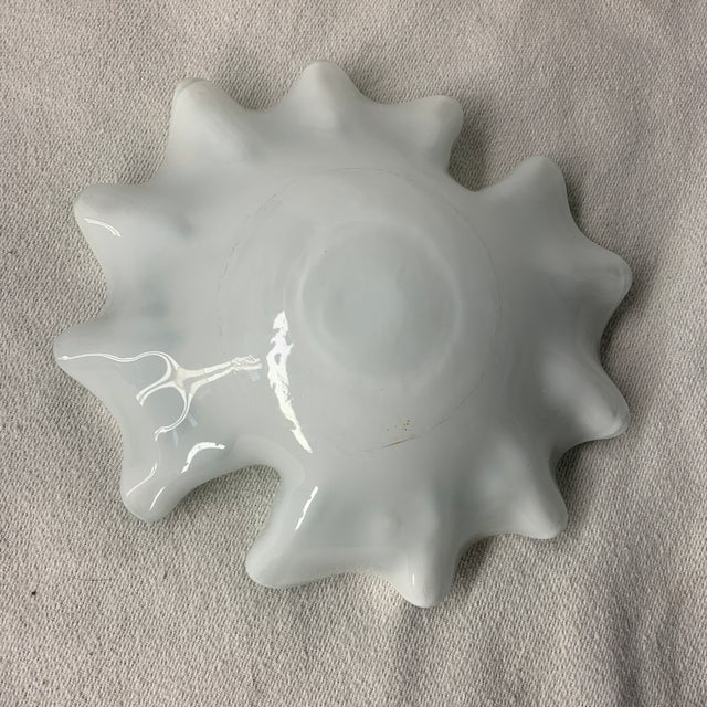 Murano Vintage Mid-Century Italian Murano Green and Silver Art Glass Bowl For Sale - Image 4 of 5