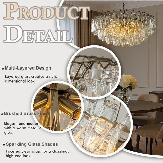 Glass Aloadecor Midcentury Modern Murano Glass Round Chandeliers With Handblown Glass in Aged Bronze For Sale - Image 7 of 7