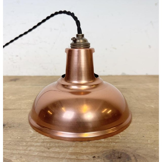 Vintage Industrial Copper Ceiling Lamp For Sale - Image 10 of 16
