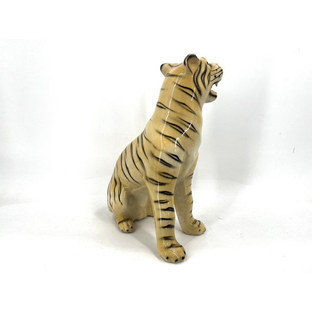 Hand-Painted Ceramic Leopard, Italy, 1960s For Sale - Image 4 of 8