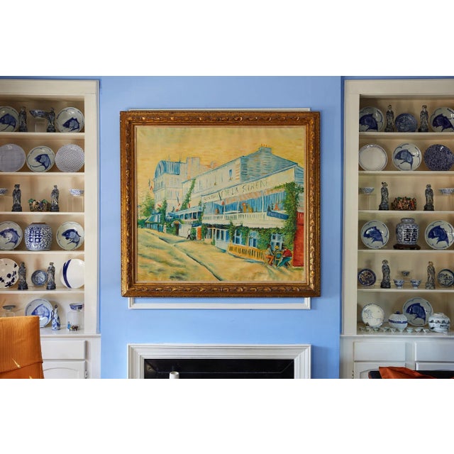 Large Impressionist Oil Painting of a French Street Scene For Sale - Image 13 of 13