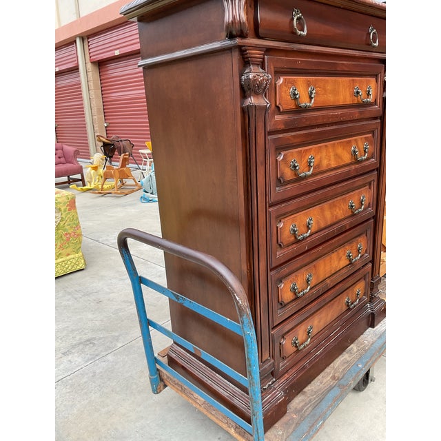 Traditional Louis Philippe Style 6-Drawer Tall Chest by Lifestyle Enterprise For Sale - Image 4 of 14
