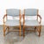 1960s Mid Century Danish Modern Armchairs Dining Chairs Teak Gray Wool Oak Captain MCM For Sale In Sacramento - Image 6 of 13