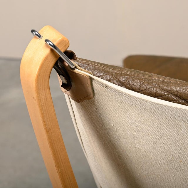 Set of Falcon Chair with Ottoman in Brown Leather by Sigurd Ressell for Vatne Møbler, 1970s For Sale - Image 13 of 18