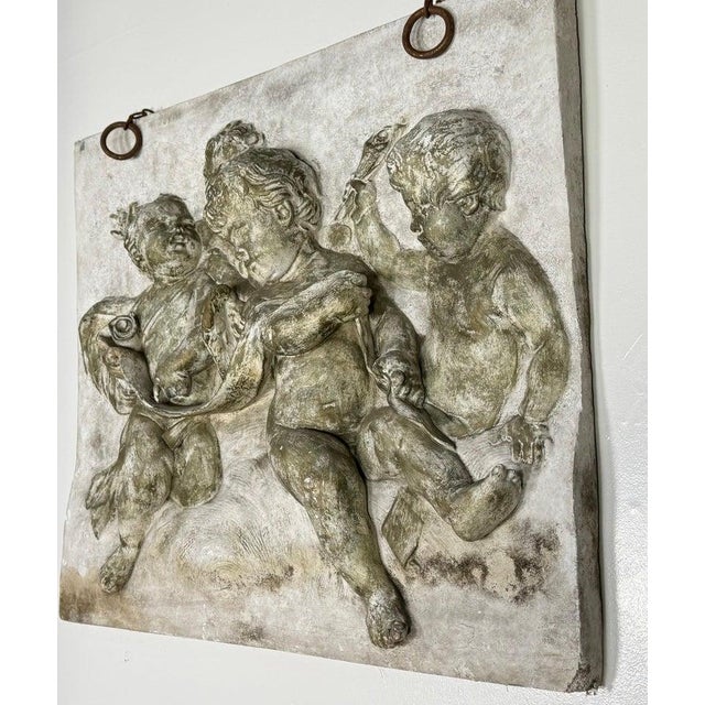 Bas-Relief Artwork of Cherubic Figures C. 1900 For Sale In Los Angeles - Image 6 of 11