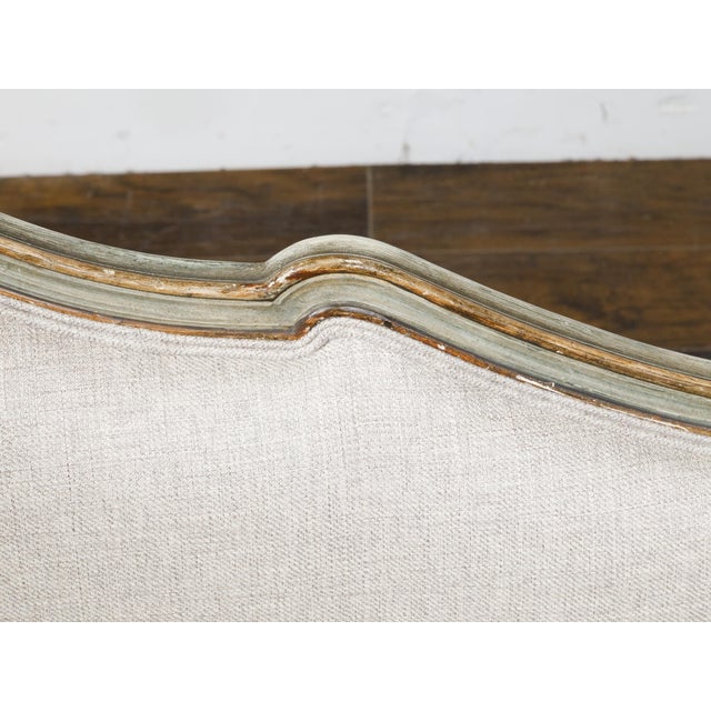 Rococo Italian Rococo Style 19th Century Painted Settee with Out Scrolling Arms For Sale - Image 3 of 12