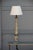 Early 20th Century Faux Marble Column Lamp With Custom Pleated Shade For Sale - Image 5 of 5