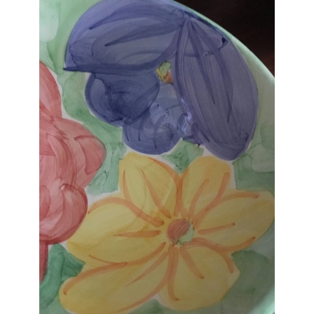 Vintage Bob Mackie Colorful Floral Ceramic Bowls - Set of 4 For Sale In West Palm - Image 6 of 11