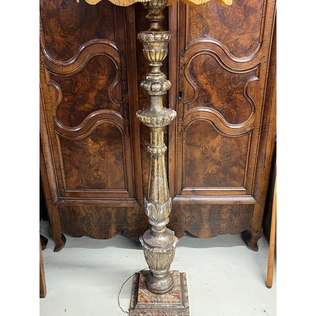 Gold Antique Table Lamp, 1700s For Sale - Image 8 of 9