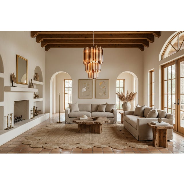 Not Yet Made - Made To Order Huge Quadriedri Murano Glass Chandelier | 184 Natural Shades. Quadriedri Prism, Monumental Italian Lighting For Sale - Image 5 of 5