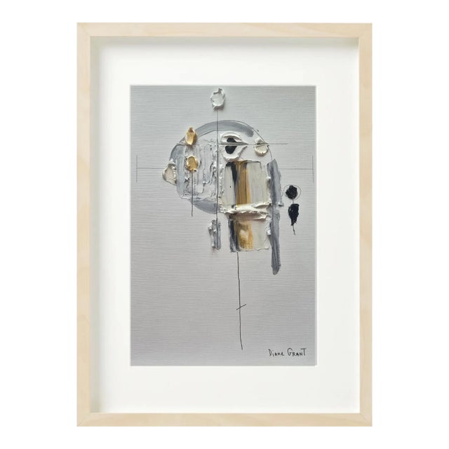 Organic Modern Original Oil Painting by Diane Grant / Natural Tones Colors Palette For Sale